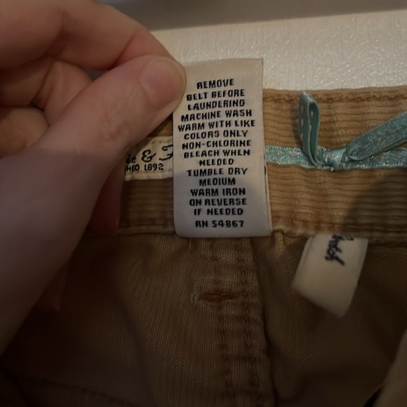 Abercrombie stretch flare cords size 6 tan - Picture 9 of 10